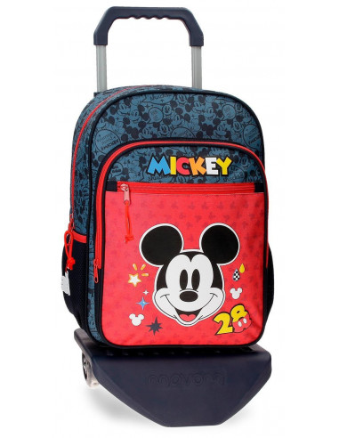 MOCHILA ADAP.38CM.C/CARRO MICKEY GET MOVING